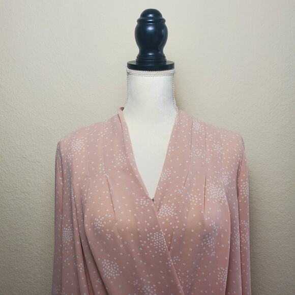 Ann Taylor Blush Wrap Top Small - Picture 5 of 9